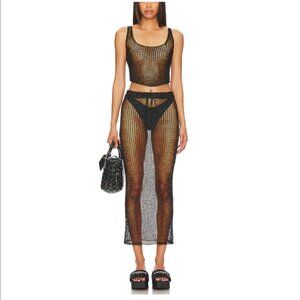 superdown Black Mesh Skirt (Has matching top in other listing)